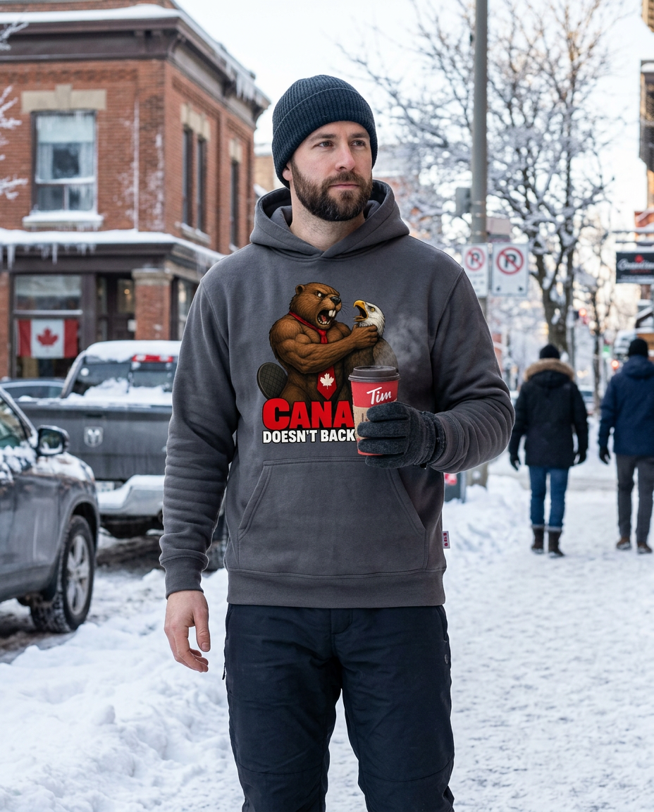 Man wearing the heavyweight hoodie